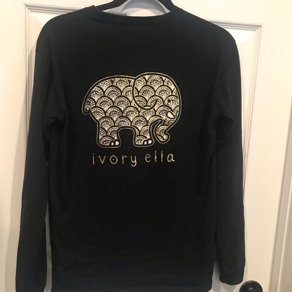 ivory ella Tops - Ivory Ella black and gold long sleeve